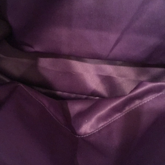 Coach 15949 Brown Suede Satchel w/ Purple Interior - Picture 5 of 8